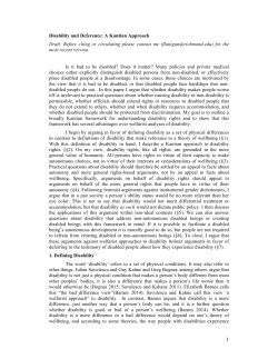 Disability and Deference - Jepson School of Leadership Studies