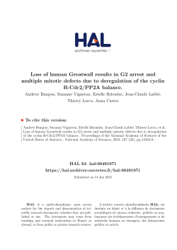 Loss of human Greatwall results in G2 arrest and multiple mitotic