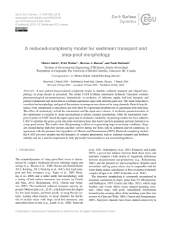 A reduced-complexity model for sediment transport and