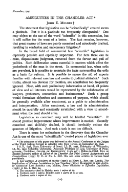 Ambiguities in the Chandler Act - Penn Law: Legal Scholarship