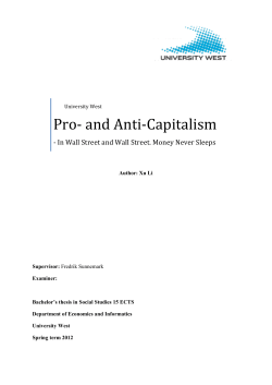 Pro- and Anti-Capitalism