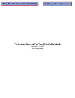 The Past and Future of Five West Philadelphia Schools