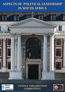 ASPECTS OF POLITICAL LEADERSHIP IN SOUTH AFRICA