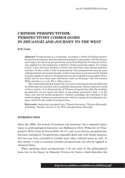 chinese perspectivism: perspectivist cosmologies in