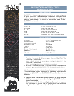 QUANTUM45 EPOyY SURFACING PRIMER PRODUCT DATA SHEET