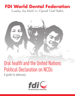 Oral health and the United Nations Political Declaration on NCDs