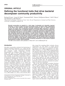 Defining the functional traits that drive bacterial decomposer