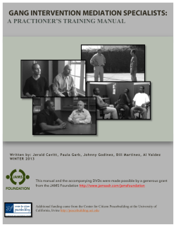 gang intervention mediation specialists