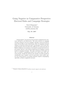 Going Negative in Comparative Perspective: Electoral