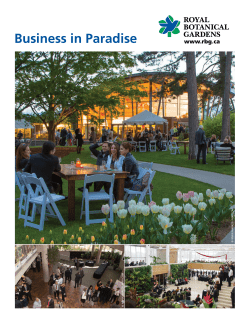 Business in Paradise - Royal Botanical Gardens