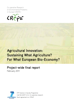 Agricultural Innovation: Sustaining What Agriculture?