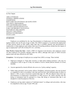 Age Discrimination FEP:421:801 - Employers Resource Association