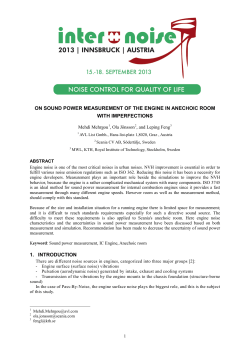 on sound power measurement of the engine in anechoic