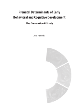 Prenatal Determinants of Early Behavioral and