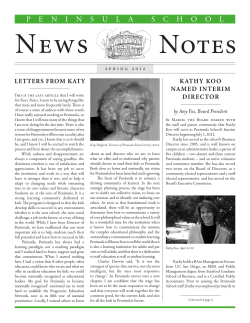 SPrINg 2012 - Peninsula School