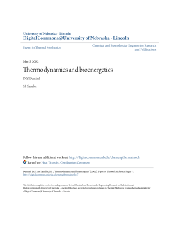 Thermodynamics and bioenergetics