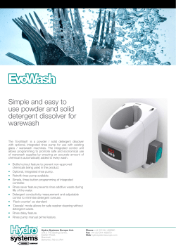 Simple and easy to use powder and solid detergent dissolver for