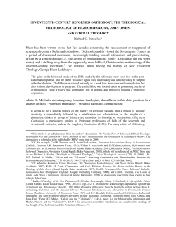 SEVENTEENTH-CENTURY REFORMED
