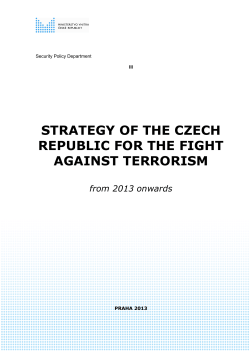 Strategy of the Czech Republic for the Fight Against