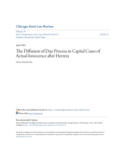 The Diffusion of Due Process in Capital Cases of Actual Innocence