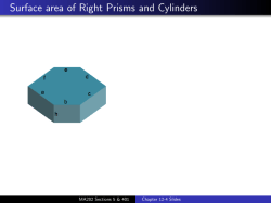 Surface area of Right Prisms and Cylinders