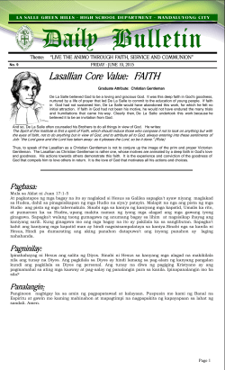 Lasallian Core Value: FAITH