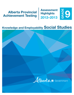 picture_as_pdf Assessment Highlights - 2013