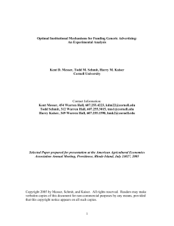 Optimal Institutional Designs for Funding Generic Commodity