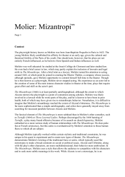 Molier: Mizantropi - Gjimnazi Qemal Stafa