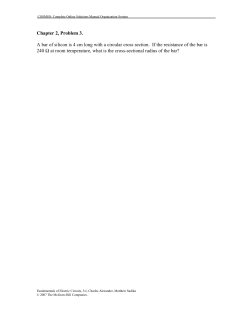 Chapter 2, Problem 3. A bar of silicon is 4 cm long with a circular