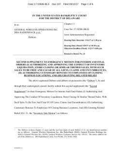 (I) Authorizing And Approving The Conduct