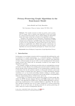 Privacy-Preserving Graph Algorithms in the Semi