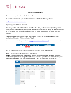 Slate Reader Guide - University of Chicago Graham School