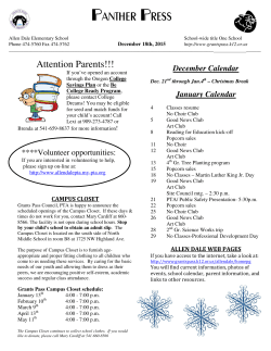 Panther Press Panther Press - Grants Pass School District 7