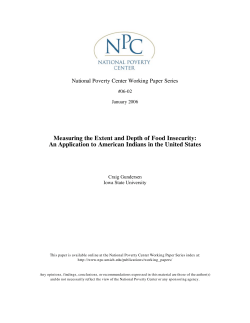 Measures of Food Insecurity Among American Indians and non