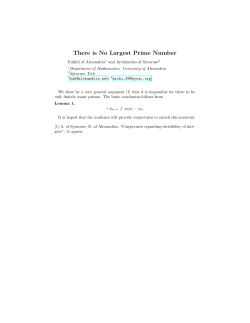 There is No Largest Prime Number