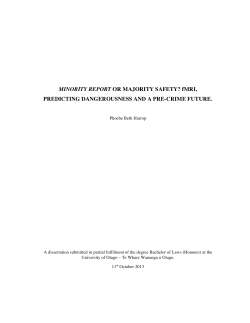 Minority Report or Majority Safety? fMRI