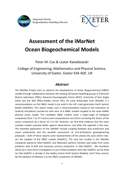 Assessment of the iMarNet Ocean Biogeochemical