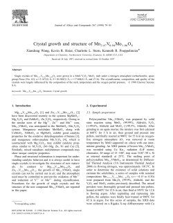 Crystal growth and structure of Mn V Mo O