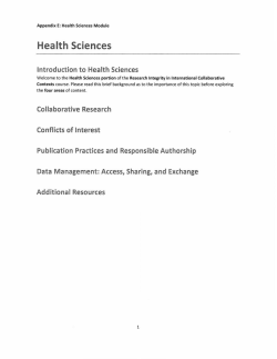 Health Sciences - Council of Graduate Schools