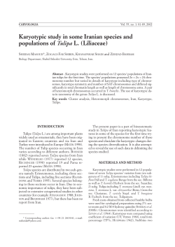 Karyotypic study in some Iranian species and populations of Tulipa L.