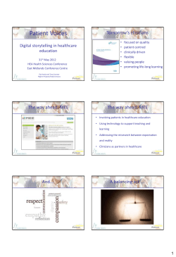 Digital storytelling in healthcare education