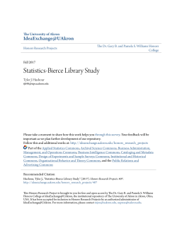 Statistics-Bierce Library Study - IdeaExchange@UAkron