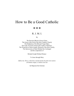 How to Be a Good Catholic