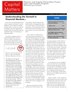 Understanding the Turmoil in Financial Markets