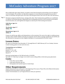 Adventure Program 2017