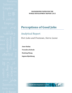 Perceptions of Good Jobs