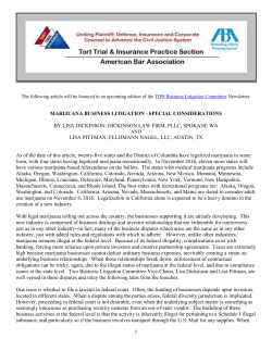 Marijuana Business Litigation