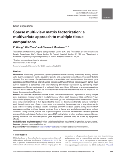 Sparse multi-view matrix factorization: a multivariate