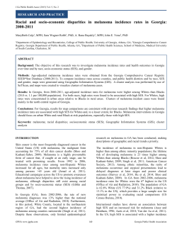 Racial and socio-economic disparities in melanoma incidence rates